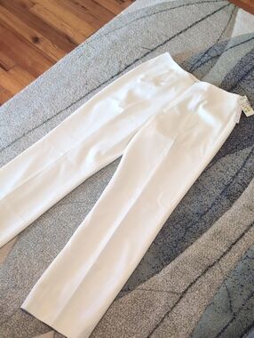 🌼Bob Mackie White Tailored High-Waist Pants